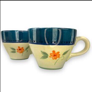 Pfaltzgraff Verona Coffee Mugs (2) EUC 20oz Retired Stoneware Oversize Tea Latte